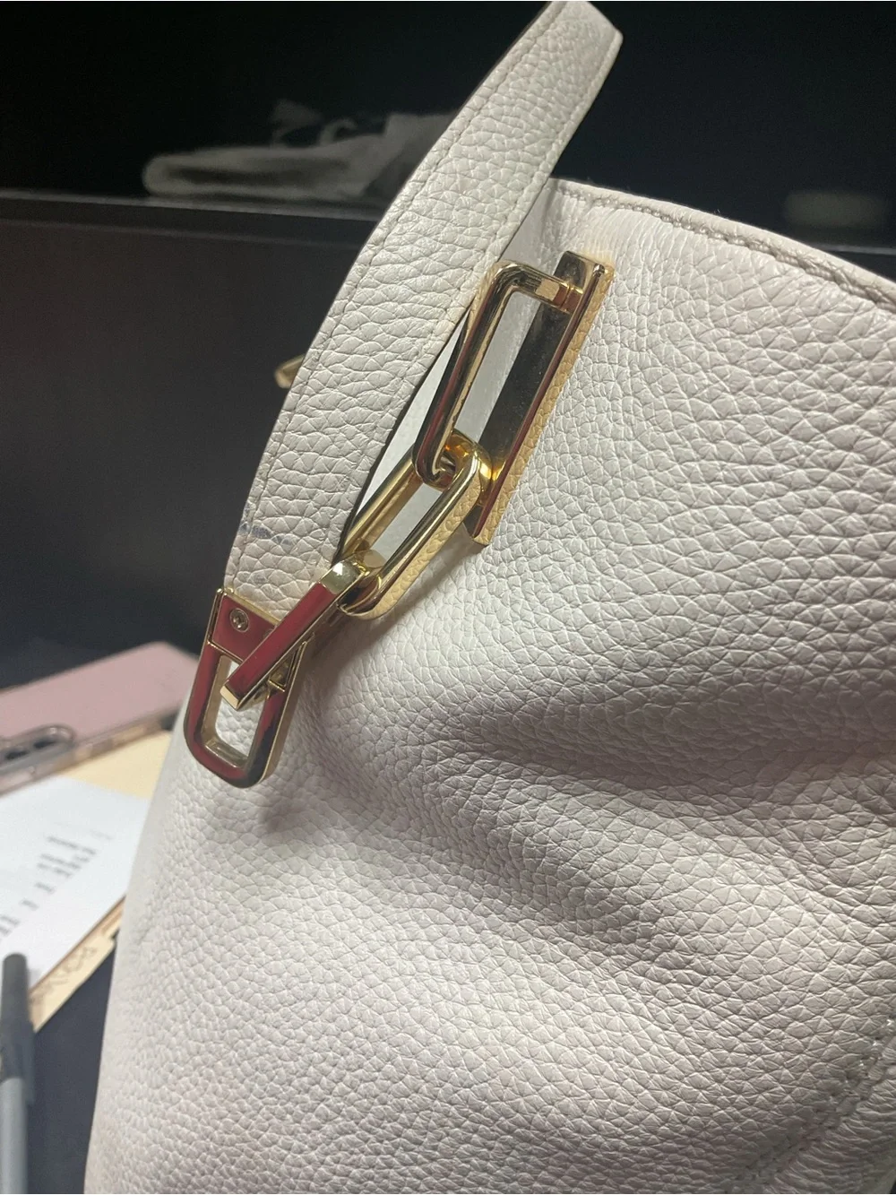 Michael Kors Brooke Pebbled Leather Shoulder Tote